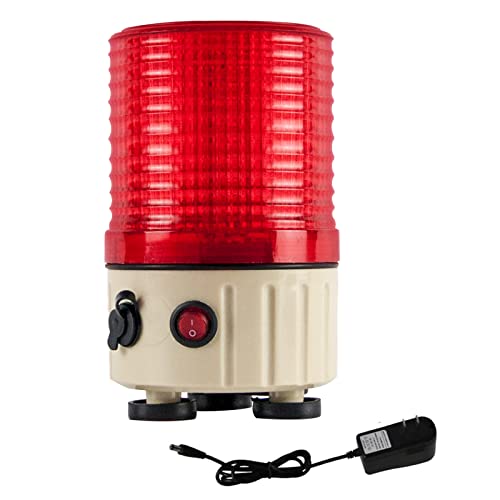 Y DIANS S Rotating Magnetic Beacon Warning Light with Buzzer Industrial Battery Strobe Flashing Light Alarm with 90dB Emergency Security Siren AC100V-240V