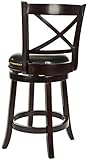 Safavieh Home Collection Caitlin Cappiccino and Black Leather Nail Head Trim Bar Stool