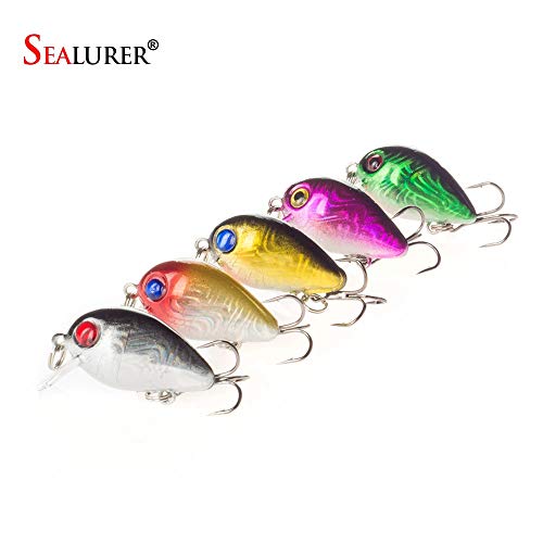 Fishing Lures - 5PCS 3cm 1.6g Mini Crazy Wobble Crankbait Hard Crank Bait Tackle Artificial Fishing Lure Swimbait Fish Japan Wobbler