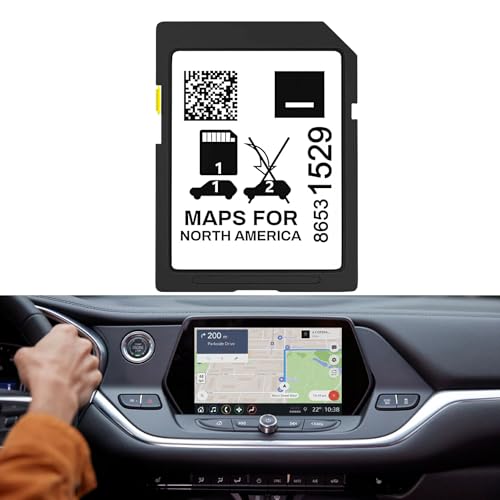 Latest Navigation SD Card Update Map 86531529 Compatible with GM Chevrolet Silverado Equinox Traverse Malibu GMC Sierra Terrain Acadia Buick Envision Enclave Cadillac XT5, USA Canada