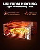 PYY Indoor Pizza Oven Countertop Electric Pizza Oven 1800W Commercial Pizza Oven with Pizza Stone and Timer