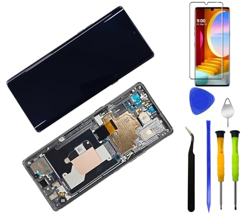 Eaglewireless OLED LCD Display & Touch Screen Digitizer Assembly Replacement with Frame Housing Side Buttons for LG Velvet 5G G900 G900TM G900UM +Tools (OLED Screen)