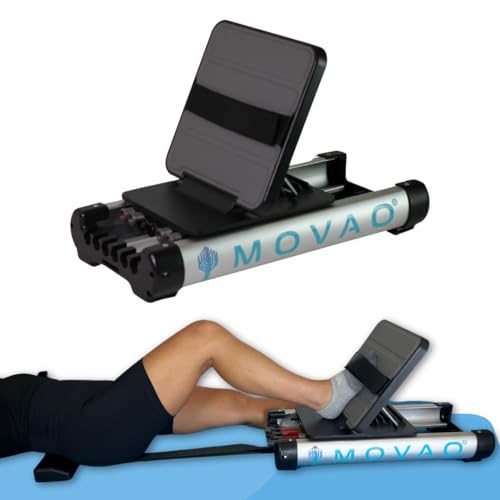 MOVAO Mini In‑Bed Leg Press Machine | Portable Leg Workout & Physical Therapy Equipment with 6 Resistance Levels up to 50 lb | 9 lb Compact Home Fitness & Hip or Knee Replacement Trainer