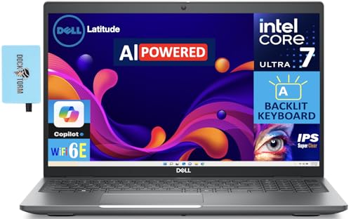 Dell Latitude 5550 AI Powered Laptop 15.6" IPS FHD Display (Intel Core Ultra 7 155U, 32GB DDR5, 1TB PCIe SSD, Intel Graphics, Backlit KB, 2 Thunderbolt 4, WiFi 6E, Win 11 Pro) w/DKZ USB Port Expander