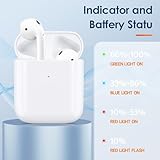 Avainaly Wireless Charging Case for AirPods 1/2 Generation, Compatible with Air Pods 2nd Charging Case Replacement, Support Pairing and Sync, Without Earbuds (White)