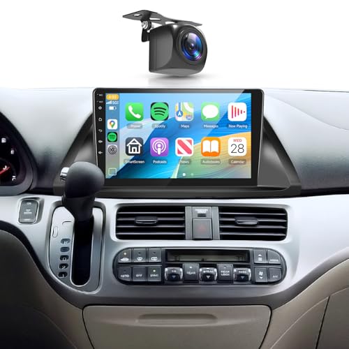 8Core4+64G Car Stereo for Honda Odyssey 2005-2010 Wireless CarPlay/Android Auto Android Radio with Qualcomm 10.1" IPS Touch Screen,BT5.1,DSP Hi-Res,GPS,SWC,Backup Camera for Honda Odyssey Radio