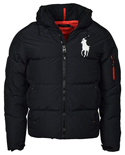 Polo Ralph Lauren Men's Big Pony Hooded Down Puffer Jacket - L - Black