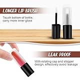 5 Pcs 5ml Frosted Glass Lip Gloss Tubes Refillable Square Lip Glaze Tube Vials Mini Lip Balm Bottle Container with Wands & Stoppers for Women Girls DIY Makeup Travel