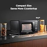 Comfee EM720CPL-PMB Countertop Microwave Oven with Sound On/Off, ECO Mode and Easy One-Touch Buttons, 0.7 Cu Ft, Black