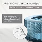 INTEX PureSpa Greystone Deluxe Inflatable Hot Tub, with with Built-in FastFill Inflation System, Spa Control App, and 4 Person Capacity, 83" x 28"