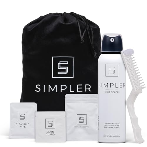 Simpler Hair Color for Men Kit for Full Gray Coverage - Light Brown Men’s Hair Dye - Easy Hair or Beard Dye for 100% Gray Coverage - Ammonia Free Hair Color, Beard Coloring for Men