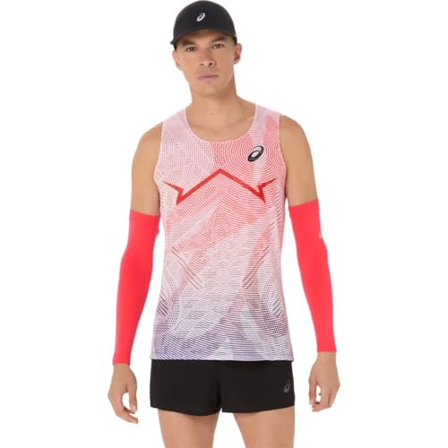 ASICS Men's METASPEED Singlet Running Apparel, M, Flash RED