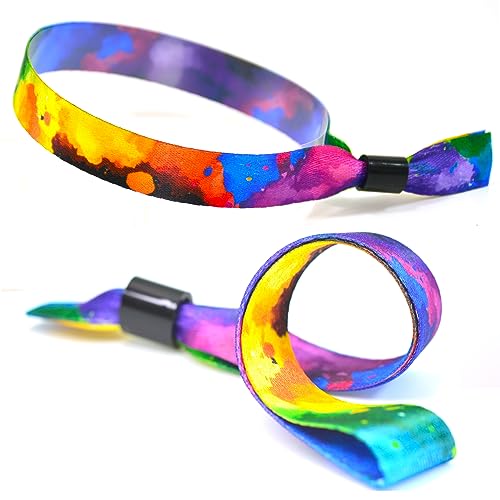 HDHYWRIS 100pcs Cloth Event Wristbands,Disposable Colored Wristband,Concerts Festival Party Admission Fabric Bracelets