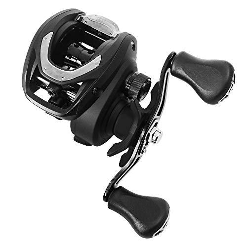 Daiwa, CC80 Casting Reel, 7.5:1 Gear Ratio, 4BB+1RB Bearings, 15 lb Max Drag, Left Hand-CC80HSL Black