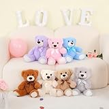 MorisMos Bulk Teddy Bear Stuffed Animals Plush Toys for Kids Girls Boys,14 inch Teddy Bear for Baby Shower Decorations, 7-Pack Wholesale Small Stuffed Animal Gifts for Birthday Christmas Valentines