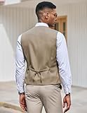 COOFANDY Mens Casual Business Vest Waistcoat Slim Fit Formal Dress Suit Vest