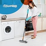 CLEANHOME Floor Scrub Brush Tile Tub Scrubber Brush with 4 Different Cleaning Heads, Shower Brush with 56” Extendable Long Handle, Scrubbers for Cleaning Kitchen, Bathroom, Tub, Tile, Wall