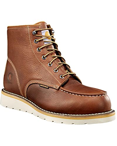 Carhartt Men's 6" Waterproof Wedge Boot Moc Toe Tan 9 D