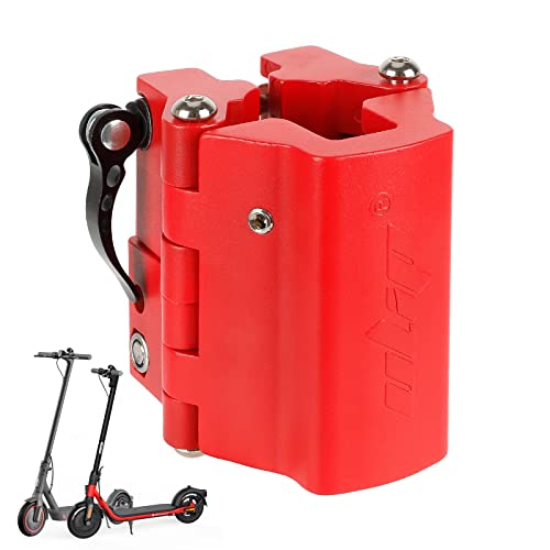 ulip Electric Scooters Folding Clamp Aluminum Vertical Rod Rugged Lock Parts Tighten Clamp Accessories for Xiaomi M365 Pro Pro2 1S MI3 Lite and Ninebot F20 F25 F30 F40 Series(Red)