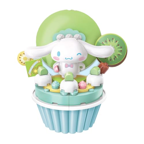 Sanrio Character Figure Block Series Cupcake My Melody Cinnamon Roll Kuromi Pom Pom Puri Hello Kitty(Cinnamoroll Fresh Kiwi)