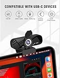 Gohero Full HD 1080P Video Webcam and Wide Angle Camera with Built-in Microphone and Rotatable Tripod,for Laptop Computer or Desktop PC,Great for Live Streaming.Calls.Video Conferencing(Black)-1