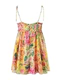 Summer Women Multicolor Floral Print Sling Short A-Line Beach Dress