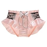 Joyralcos Women’s Bikini Brief Panties Japanese Anime Underwear Lolita Frill Trim Panty Set(4 Pack Big Bowknots Style)