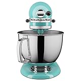 KitchenAid Artisan Series 5 Quart Tilt Head Stand Mixer with Pouring Shield KSM150PS, Removable bowl, Aqua Sky