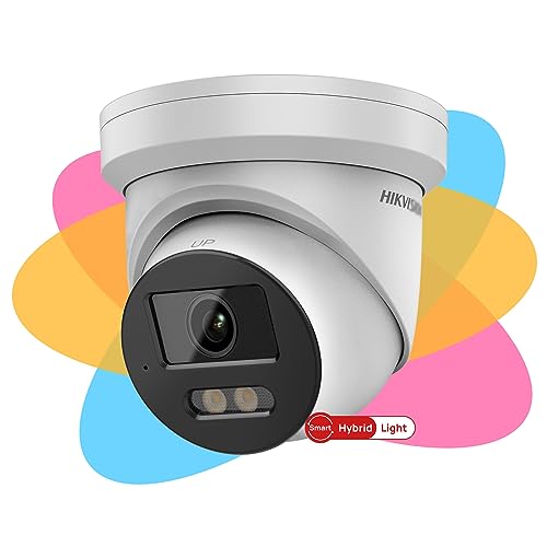 Godanicam Ⲏіkvіsіon 8MP Smart Hybrid Light Full Color POE IP Camera with Built-in Microphone，Human and Vehicle Detection，2.8MM Fixed Lens Camera Outdoor（DS-2CD2387G2H-LIU）(2024 New Version)