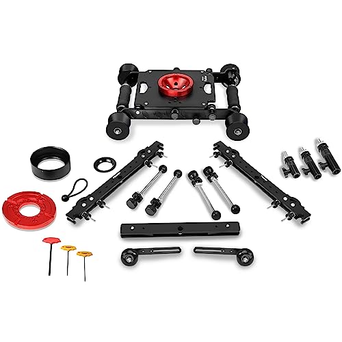 Proaim Fusion Video/Film Camera Dolly Slider with Track Ends. Runs on Tracks & Flat Surfaces. Payload up to 45.3kg /100lb. (DL-FUSN-01)