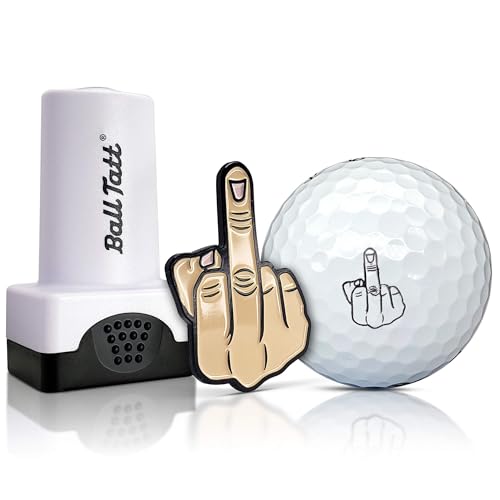 Ball Tatt Golf Ball Stamp, XL Finger Golf Ball Marker, Quick-Dry Self-Inking Golf Ball Stamp Markers, Reusable Golf Ball Marking Tool to Identify Golf Balls, Golfer Gift, Golfing Accessories