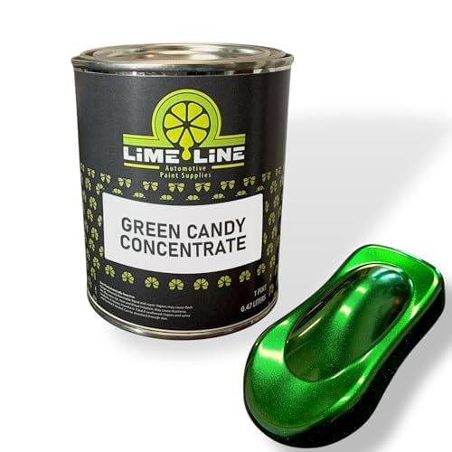 LiME LiNE Green Candy Concentrate, Automotive Solvent Based Transparent Paint over Pearls, Metal Flake and Metallics (1 Pint)