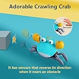 control future Crawling Crab Baby Toy - Infant Tummy Time Toys 3 4 5 6 7 8 9 10 11 12 Babies Boy 3-6 6-12 Learning Crawl 9-12 12-18 Walking Toddler 36 Months Old Music Development 1st Birthday Gifts