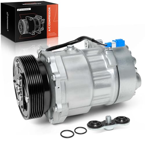 A-Premium A/C Compressor with Clutch Compatible with Volkswagen Passat 1991-1997, Jetta 1994-1999, Golf, Corrado, Seat Alhambra