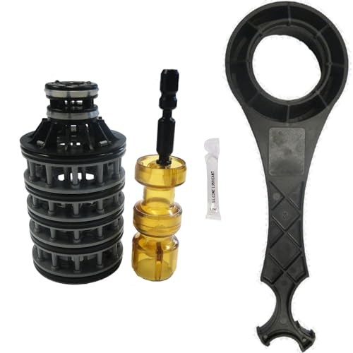 Soft Water Supply - Clack WS1 Interior Parts Kit Bundle with Seal Pack, Brine Piston, Filter Wrench and Silicone O-ring Lubricant - Authentic OEM Clack Parts