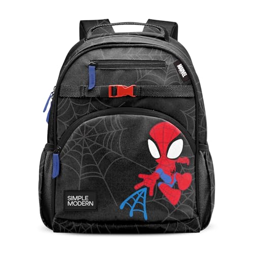 Simple Modern Medium Marvel Toddler Backpack for School Girls and Boys | Kindergarten Elementary Kids Backpack | Fletcher Collection | Kids - 15" tall | Spidey Kid