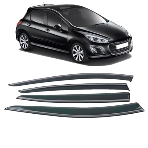 for Peugeot 308 (T7) 2007-2012 Car Window Sun Rain Shade Visor Shield Shelter Protector Cover Frame Sticker Exterior Accessories(for 308(T7) 07-12)
