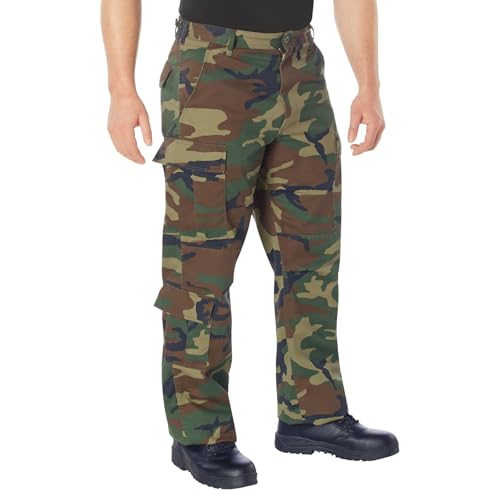 Rothco Vintage Paratrooper Fatigue Pants – Mission Ready Outdoor Hiking Cargos – Woodland Camo – 5XL