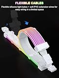 Sirlyr RGB 12VHPWR Cable Set,ARGB PSU Cable Extension of Soft LED Strip Include 24Pin Motherboard,16 Pin GPU Power Supply Cables,for RTX 40 50 Series PC Custom,Male to Female