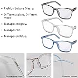 3 Pack Distance Glasses for Men Women, Blue Light Blocking Lightweight Nearsighted Myopia Spring Hinge Glasses For Distance