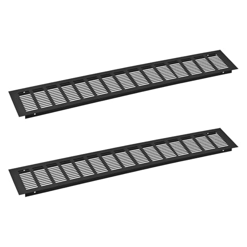 uxcell 2pcs Rectangle Ventilation Grille Aluminum Alloy Mesh Air Vent Cover, 600x100mm