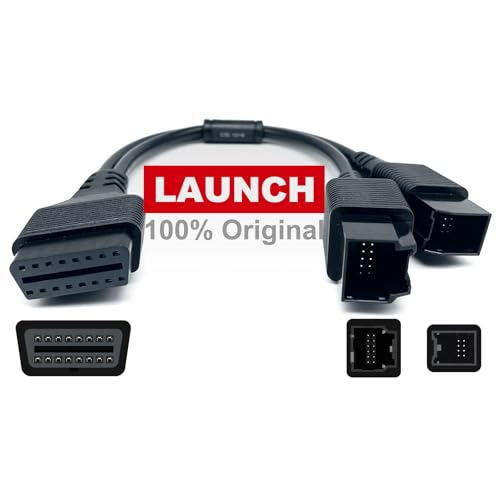 LAUNCH X431 CSL12+8 Original OBD2 Adapter Fit for Chrysler 12+8 Programming Cable Connector, FCA Bypass Gateway Protocol OBDII Cable - 14.8 inches/37.5 cm