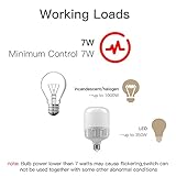 Smart Light Switch No Neutral Wire, No Capacitor, No hub Required Single Live Wire Push Button, Tuya Smart Life App Remote Control Compatible with Alexa and Google Home, White Minimum 7W, 2 Pack