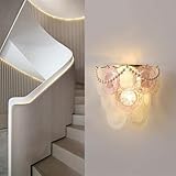 LXCLCYM 3-Tier Wall Sconce Crystal Glass Wall Light Fixtures Modern Bathroom Light Fixtures Crystal Wall Lamp for Living Room Bedroom Hallway Doorway Indoor Lighting