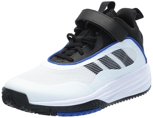 adidas Own The Game 3.0 Basketball Sneaker, White/Black/Black, 3.5 US Unisex Little Kid