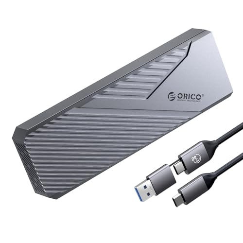 ORICO 40Gbps M.2 NVMe SSD Enclosure with Cooling Fan, CNC Aluminum External Case, Supports Up to 8TB 2280 SSD(M Key), Thunderbolt 3/4 and USB4 Compatible, Backward Compatible with USB 3.2/3.1 - CNM2