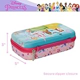 Innovative Designs Disney Princess Pencil Case Set with Stickers and Gel Pens for Kids, Molded with Zip Closure