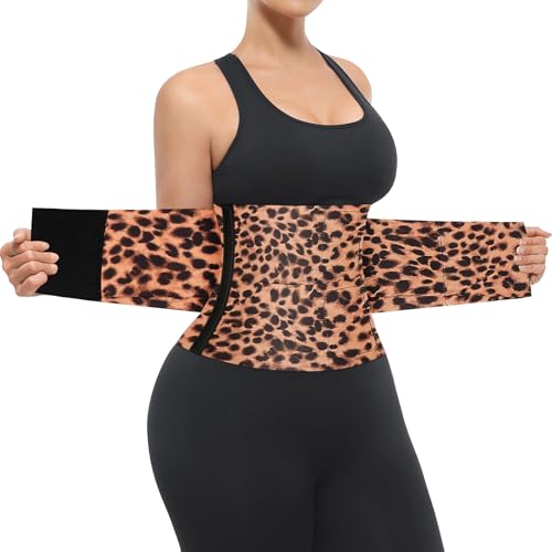 SHAPELLX Waist Trainer for Women Belly Fat Workout Waisted Trainer Velcro Waist Cincher Compression Waist Trimmer Corset