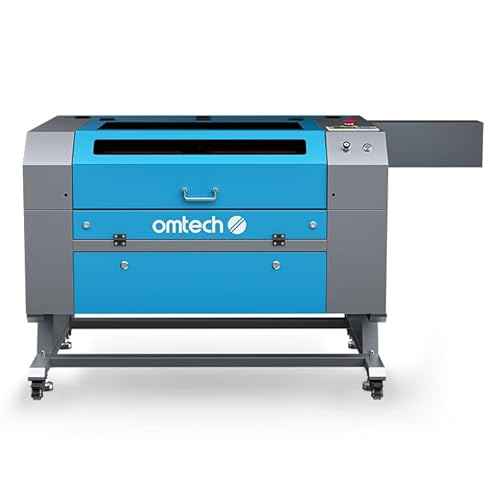 OMTech 100W CO2 Laser Engraver with 4 Way Pass Through Air Assist, 20x28 Inch Laser Engraving Machine Water Pump Wheels, Industrial Laser Cutter Cutting Etching Machine for Wood Glass Acrylic More