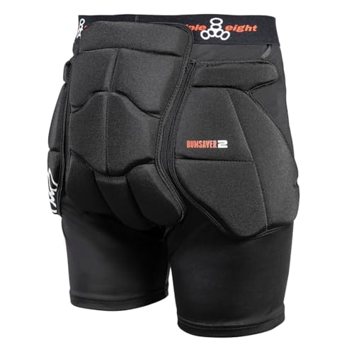 Triple Eight Bumsaver Padded Shorts for Skateboarding, Rollerskating, Roller Derby, Inline Skating, Snowboarding and Skiing